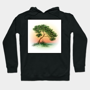 Tree Drawn in Sketch Style Hoodie